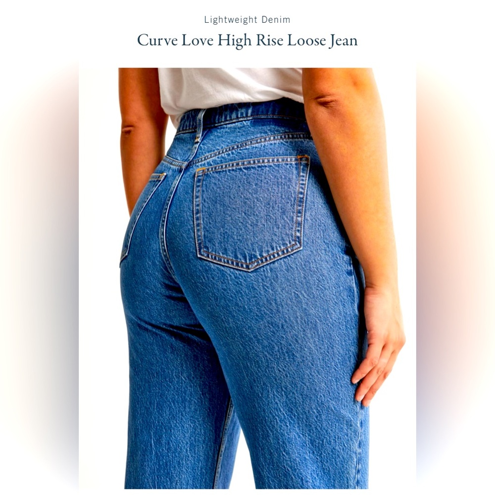 Abercrombie and Fitch “The Loose” Curve Love High Rise Women’s Jeans 28- NWT!!